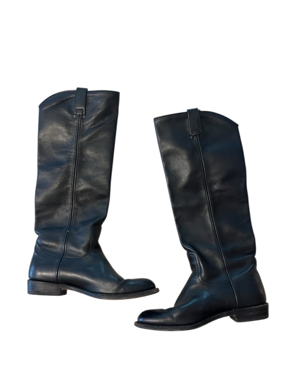 Frye Soft Black Leather Classic Tall Riding Boots - Black 77070 Sz 7